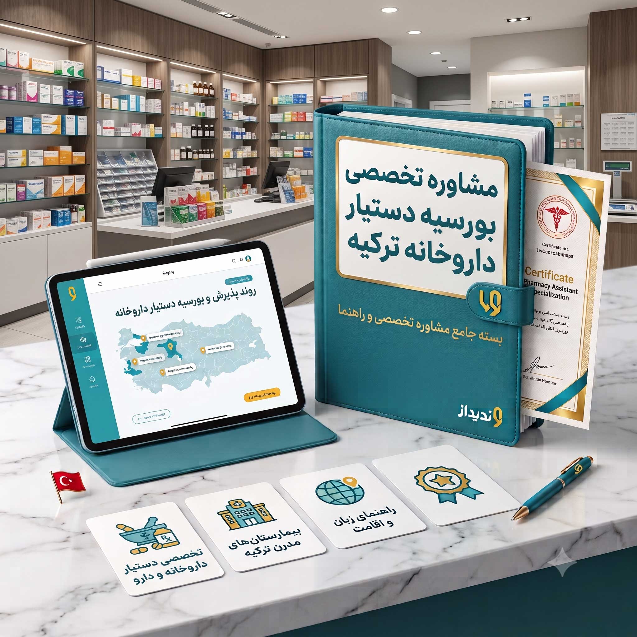 طرح مشاوره ثبتنام و اخذ بورسیه دستیار داروخانه در ترکیه